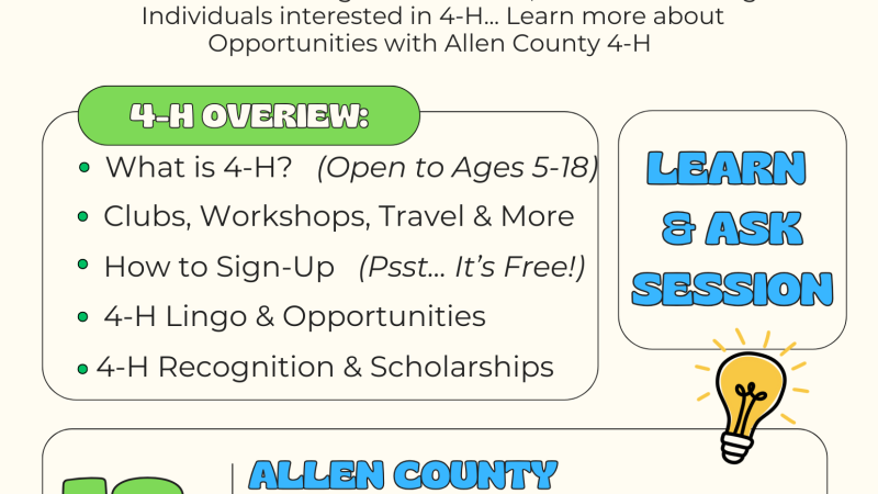 4-H Academy: General Info Session Flyer